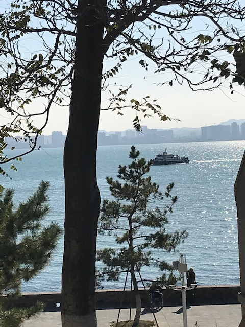 Water between Weihai and Liugong Island