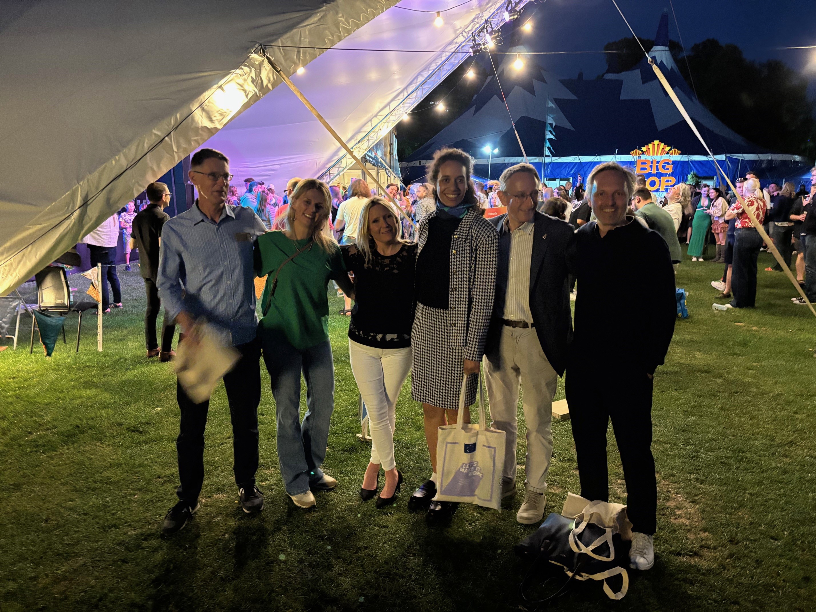 Group at Jazz festival during Annecy/Gottingen visit May 2025